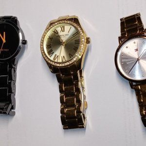 3 Very Nice Gently Used Women's Watches Kenneth Cole, Nine West and Hilfiger